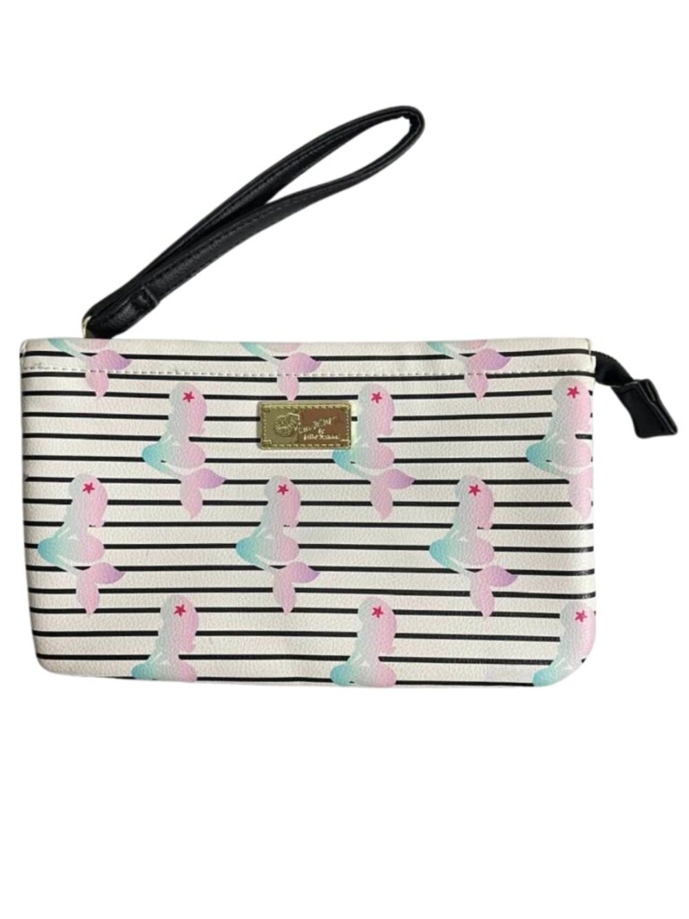 Luv Betsey Johnson Mermaid Stripe Wristlet Wallet
